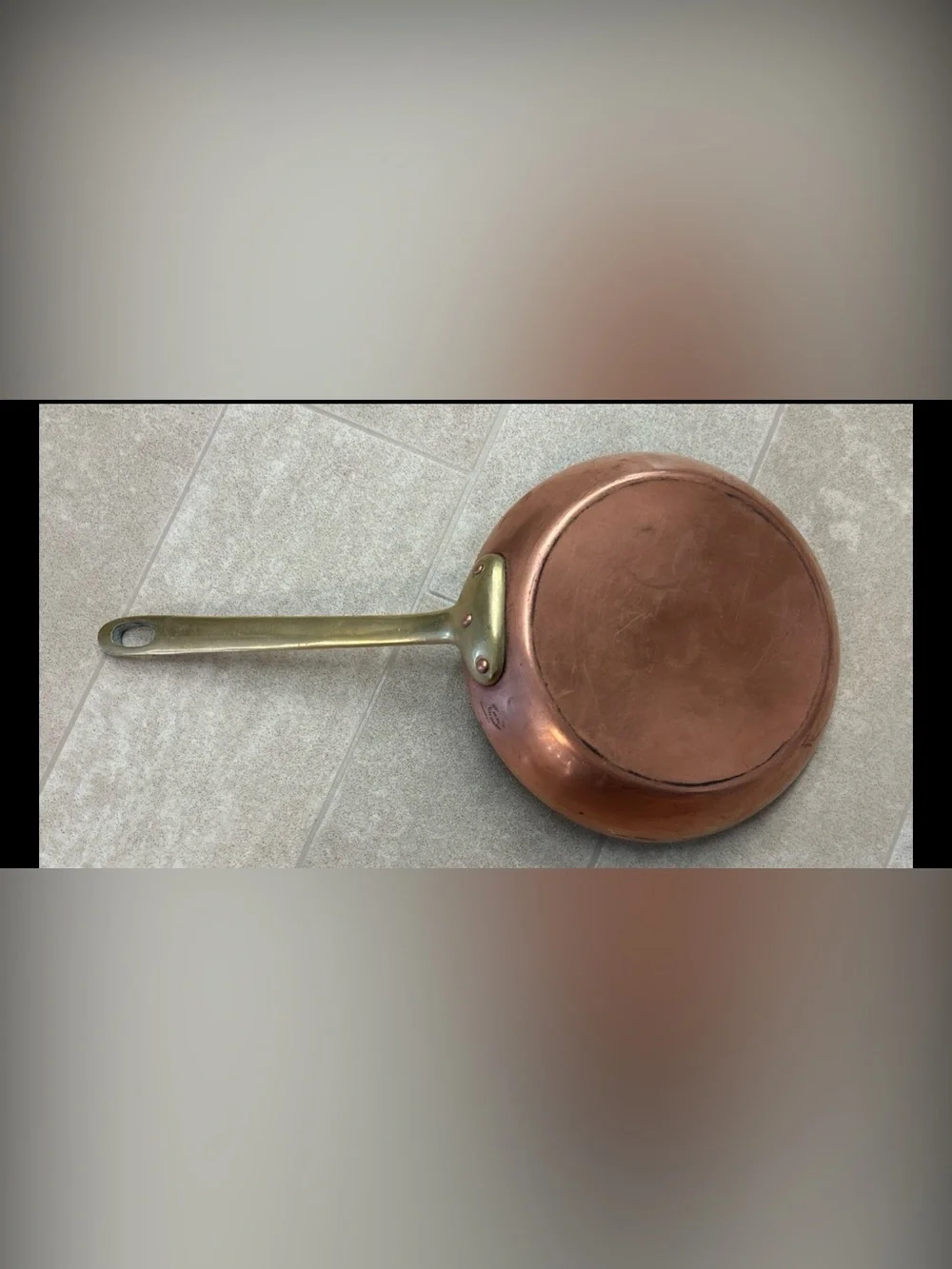 BAZAAR DE LA CUISINE NY/NY SOLID COPPER PAN WITH BRASS HANDLE  8” Upscale Cook